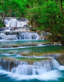 Deep Forest Waterfall, Kanchanaburi, Thailand