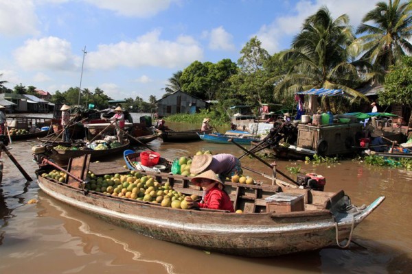 Phong Dien floating market, Can Tho, Cai Rang