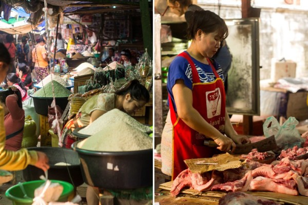 Phousi Market Laos