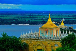 Sun U Ponya Shin Pagoda, atop Sagaing Hill, Sagaing, near Mandalay, Burma (Myanmar)