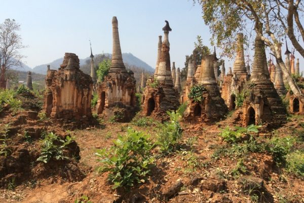 Shwe Inn Thein pagoda, Inle Lake, Myanmar