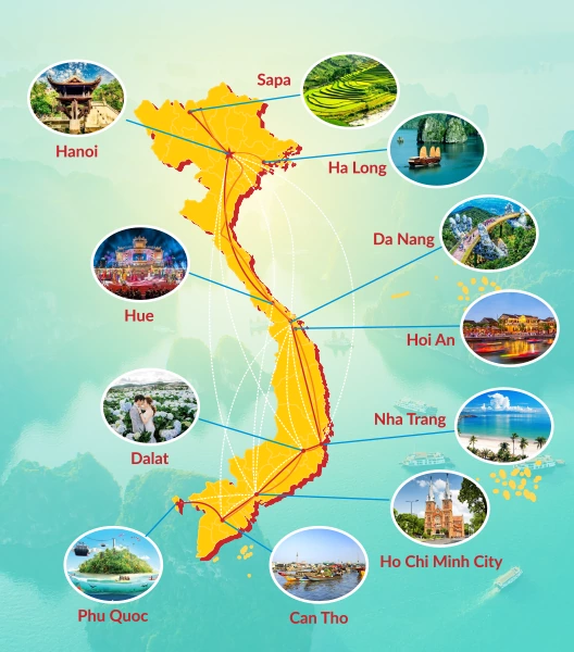 Vietnam Travel Map 