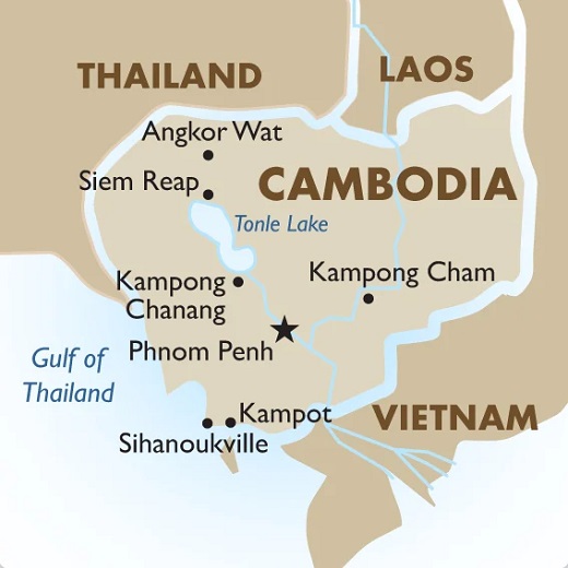 Cambodia Travel Map